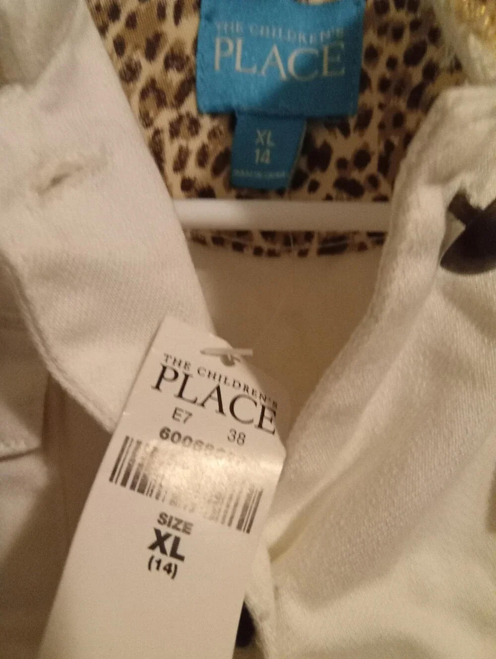Girl's White Embellished Sequinced 100% Cotton Jacket - XL - 14